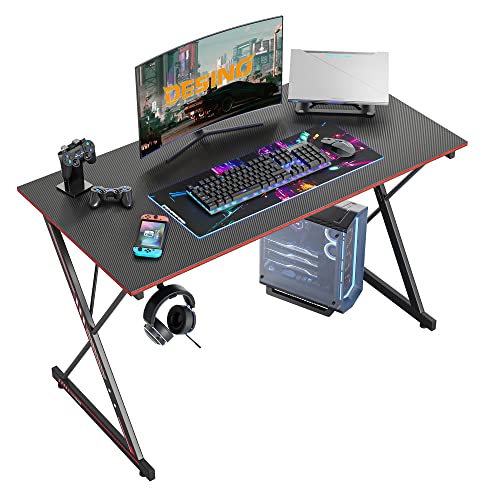 DESINO Gaming Desk 100 x 50 cm PC Computer Desk, Home Office Desk Table Gamer Workstation, Simple Game Table, Black